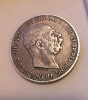1909 Austrian 5 kroner 900 silver, st.Schwartz