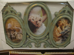 Modern, new three-part photo frame in its original packaging