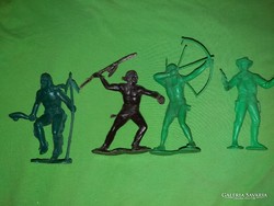 1970s cccp plastic large 15 cm tall Indian and cowboy western toy soldiers in one
