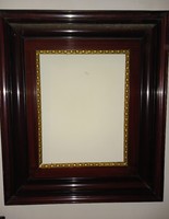 Antique thick medium sized wooden picture frame