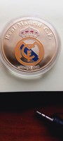 Ronaldo - real madrid gold colored medal in capsule.