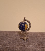 Miniature silver ceramic globe