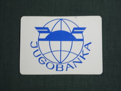 Card calendar, Yugoslavia, Jugobanka savings bank, bank 1977, (4)