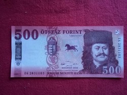 500 Ft papír pénz  hajtatlan gyönyörű állapotú bankjegy 2018 UNC