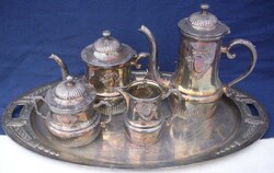 Silver-plated coffee and tea set approx. 100 years old