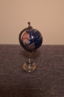 Miniature silver ceramic globe