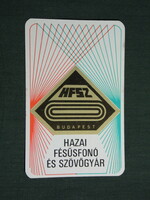 Kártyanaptár, HFSZ Hazai fésűfonó és szövőgyár, Budapest, 1977,   (4)
