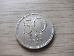 50 Őre 1948  Svédország  Ezüstérme