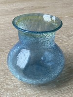 Karcagi fátyolüveg váza - különleges színátmenet kékből zöldbe - INGYEN SZÁLLÍTÁS