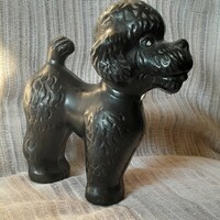Vintage whistle black plastic dog poodle poodle