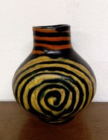 Retro Hungarian ceramic vase. Livia Gorka