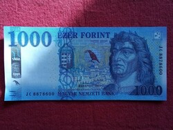 1000 Ft papír pénz hajtatlan gyönyörű állapotú bankjegy 2021 UNC