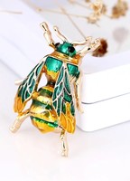 Fire enamel, insect brooch