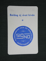 Card calendar, Signó small mechanical service, Budapest, 1977, (4)