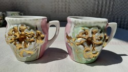 Art nouveau mini porcelain flower memory mug