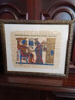 Egyptian papyrus picture with frame