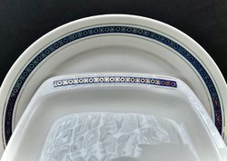 Alföldi blue gold round and elongated offering serving bowl plate