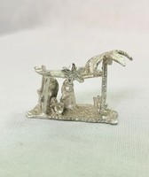 Silver miniature nativity scene