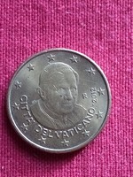 50 Euro cent Vatican Pope Benedict 2012 from circulation, rare piece