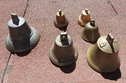 Csengő gyűjtemény - réz és bronz csengők 4 db!!! - kettő nagyot eladtam belőle