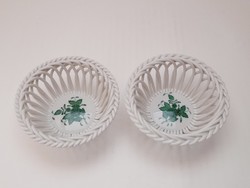 Herend Appony pattern woven baskets, 2 in one