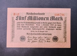 Németország 5 millió Márka 1923, VF+