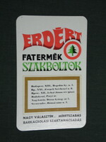 Card calendar, erdért wood industry processing company, Budapest, graphic designer, DIY store, 1978, (4)