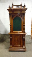 Tin German sideboard with hidden drawer and glass door