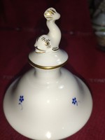 Beautiful Herend blue floral porcelain holder with fish handle