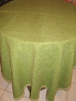 Nice simple woven tablecloth with a lace edge