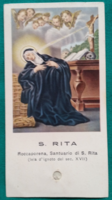 Szent Rita ereklyéje - antik Szent Kártya, imakép, emléklap