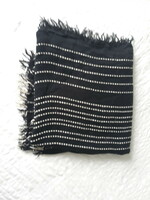 Black and white acrylic cotton scarf