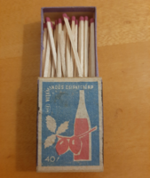 Retro match advertising wooden matchbox - vitamin-rich lace syrup