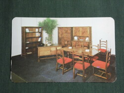 Card calendar, Mezőberény wood industry, furniture factory, office furniture, 1979, (4)