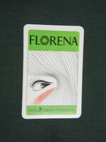 Kártyanaptár, Florena kozmetikai termékek az NDK -ból, grafikai rajzos, 1978,   (4)
