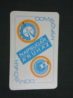 Card calendar, dombóvár sticker, sunbeam store, 1978, (4)