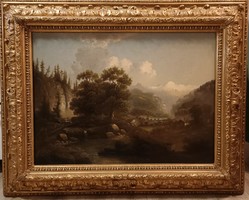 Virbicky's signature, huge landscape, in its original frame, purchased at a Báv auction (1980)!