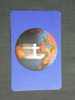 Card calendar, savings association, globe, 1979, (4)