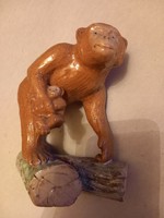 János Kornfeld ceramic monkey figure sculpture