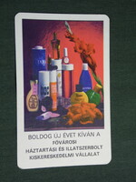 Kártyanaptár, Fővárosi háztartási illatszer üzletek, Budapest, Fabulon, Nivea, 1979,   (4)