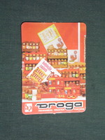 Card calendar, Yugoslavia, drugs, chewing gum, tea, coffee, 1978, (4)