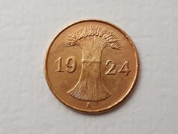 Németország 1 Reichspfennig 1924 érme - Német 1 Reichspfennig 1924 külföldi pénzérme