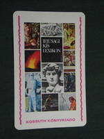 Kártyanaptár, Kossuth könyvkiadó, Ifjúsági kislexikon, 1979,   (4)