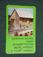 Card calendar, North Borsod Heves Tüzep building material company, Miskolc, family house, 1979, (4)
