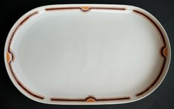 Alföldi art deco oval serving bowl brown orange