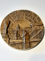 Sándor Kiss (1925-1999) 1983. International Gerontological Society - Budapest bronze memorial medal, plaque