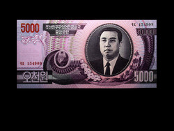 UNC - 5000 WON - ÉSZAK-KÓREA - 2002