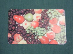 Card calendar, fruit juices, drinks, Ágker kft., , 1978, (4)
