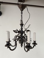 Used small chandelier painted metal 6 arms external wired 744 8377