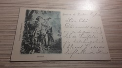 Antique greeting postcard. 1899